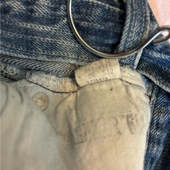 LEVI’S 501 vintage 1984 pinstripe denim jeans button fly Levi Strauss - Picture 6 of 6